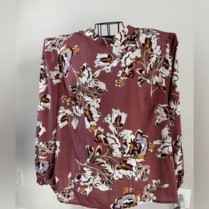 Pink floral blouse